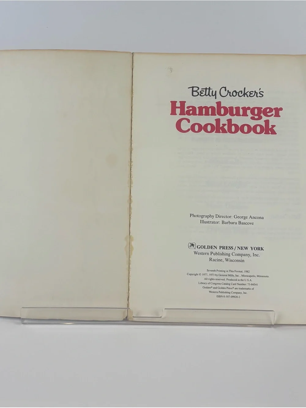 Vintage 1978 Betty Crocker's Hamburger Cookbook Paperback Retro